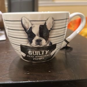 PORTOBELLO BY DESIGN BONE CHINA  - BOSTON TERRIER GUILTY MUG - BEAND NEW!!!